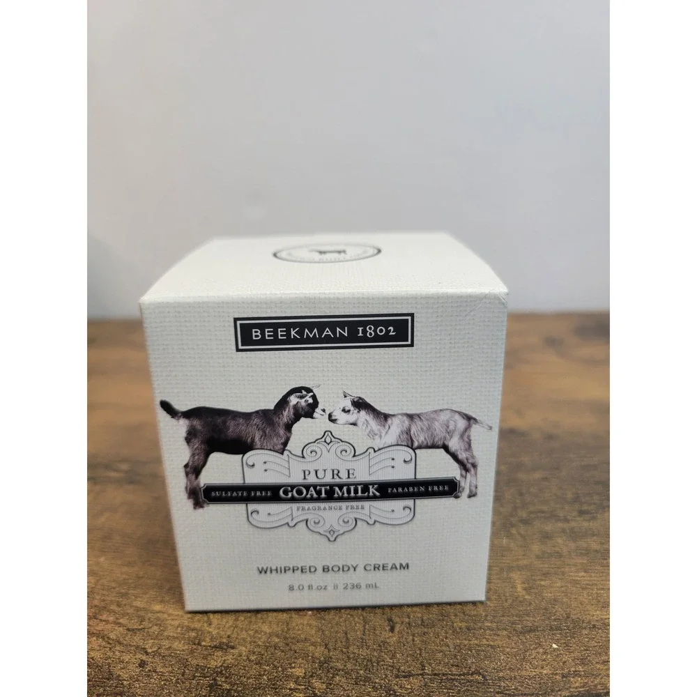 Beekman 1802 Pure Goat Milk Whipped‎ Body Cream 8 oz Fragrance Free New